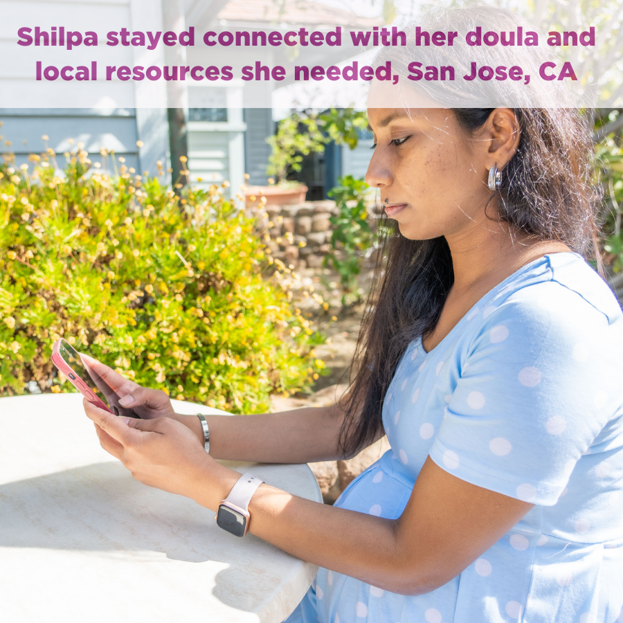 Shilpa used Happy Mama during her pregnancy and it helped her stay connected with her doula and local resources she needed, San Jose, CA